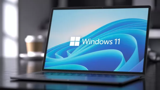 Windows 11 na displeji laptopu