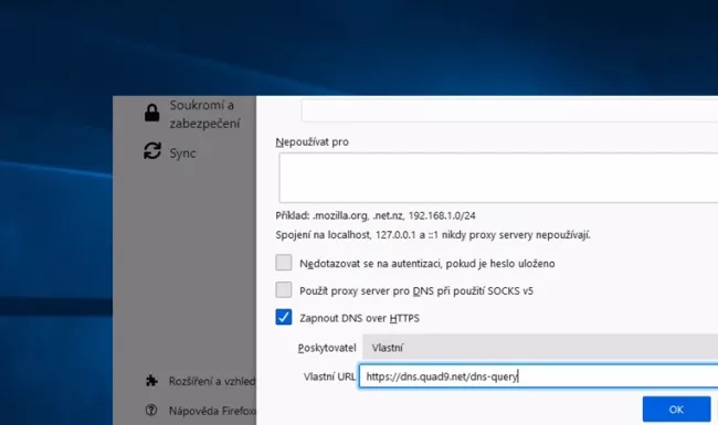 Nastavení vynuceného HTTPS ve Firefoxu