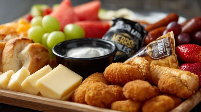 Variace potravin na talíři