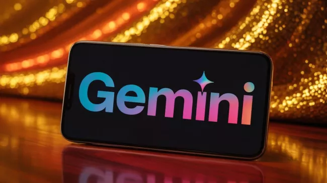 Gemini na displeji smartphonu 
