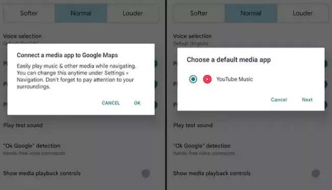 Google Mapy - ovládání hudby