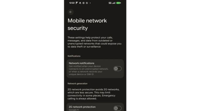 Funkce ochrany před falešnými sítěmi v Androidu 16