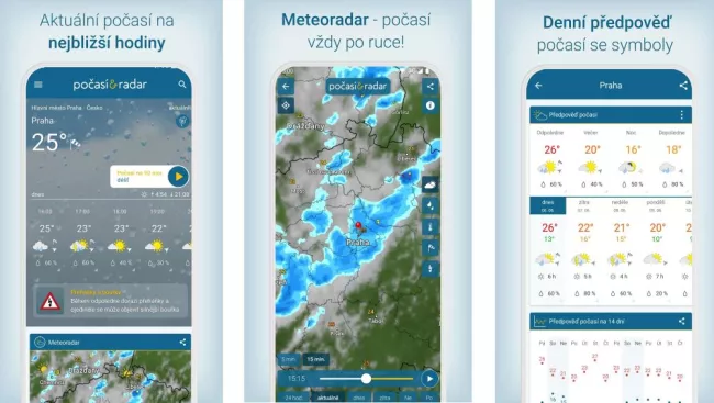 Aplikace Počasí & Radar