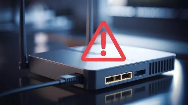 Wi-Fi router a symbol rizika