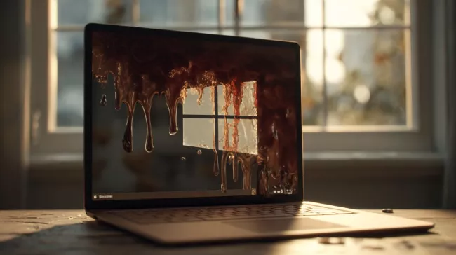 Moderní laptop s logem Windows na displeji