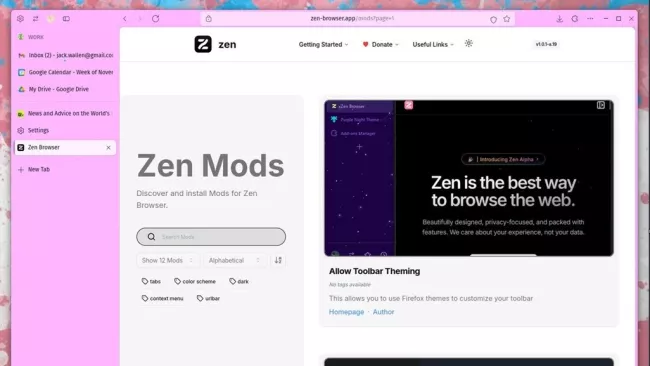Zen Mods v Zen Browseru