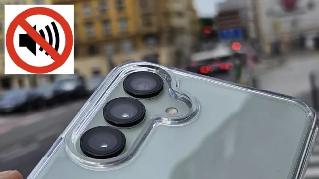 Ztišení fotoaparátu na telefonech Samsung