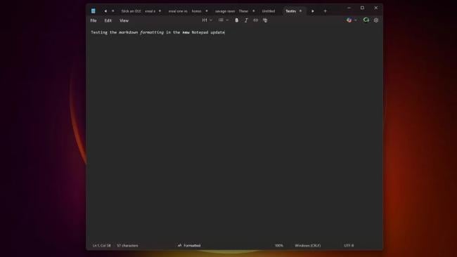 Notepad ve Windows