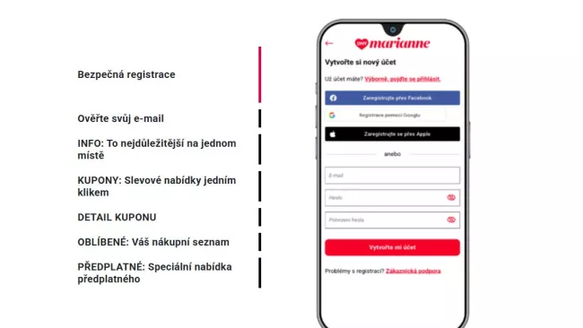 Aplikace Dny Marianne