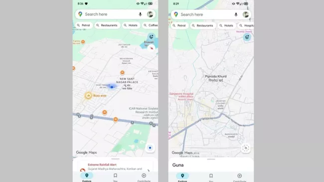 Beta verze Map Google s grafickými inovacemi