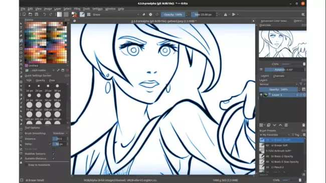 Prostředí programu Krita Studio