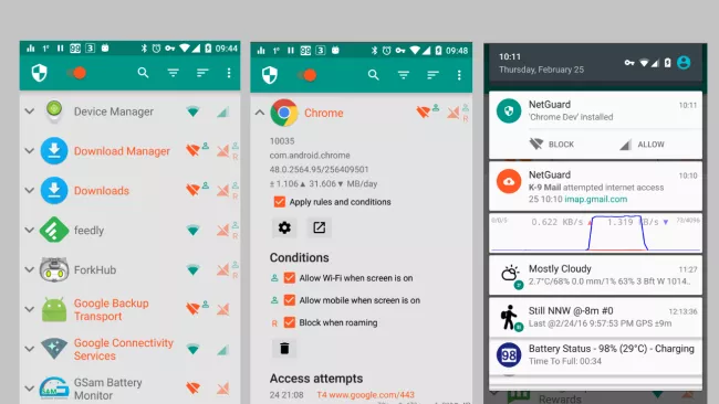 Prostředí programu NetGuard