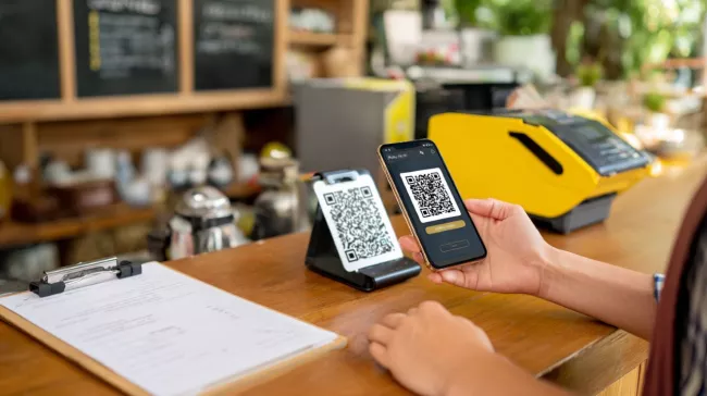 Platba mobilem prostřednictvím QR kódu