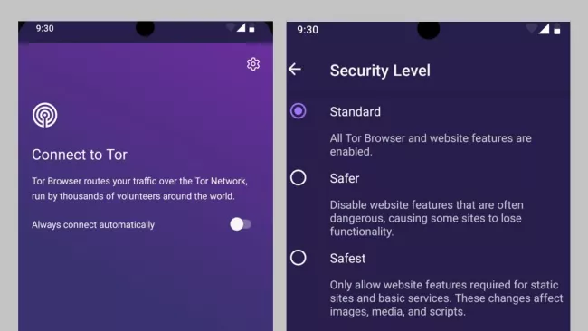 Prostředí internetového prohlížeče Tor Browser