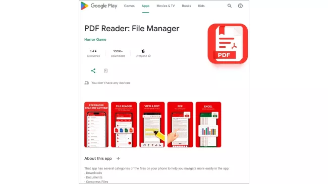 Aplikace s malwarem Anatsa