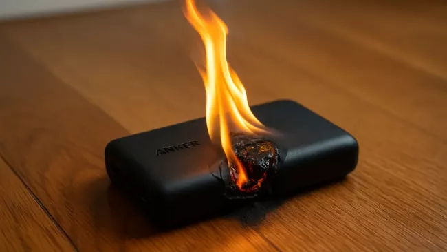 Hořící powerbanka