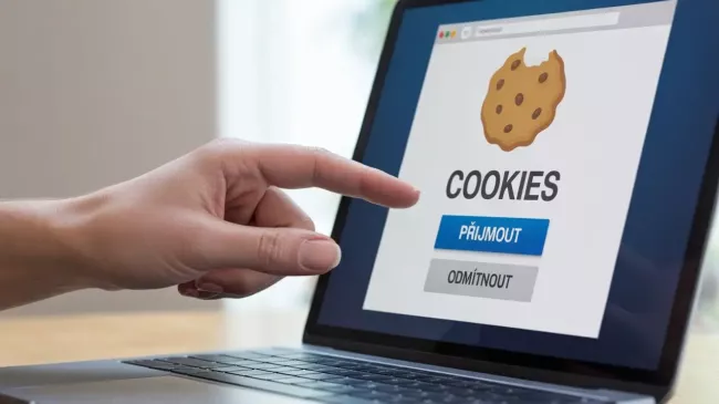 Schvalování cookies na laptopu