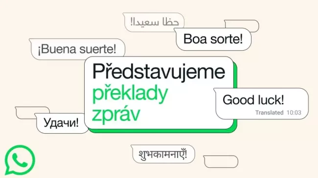 Ilustrativní obrázek WhatsAppu k nové funkci překladače