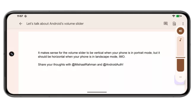 Android hlasitost