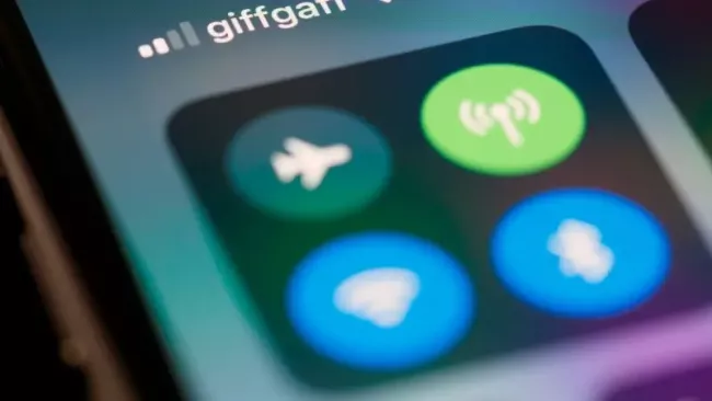 Detail na rychlé nastavení konektivit na smartphonu