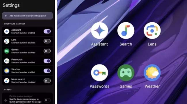 Google Shortcuts Launcher