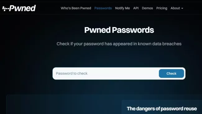 Webová služba Have I Been Pwned