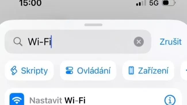 Nastavení Wi-Fi v prostředí iOS