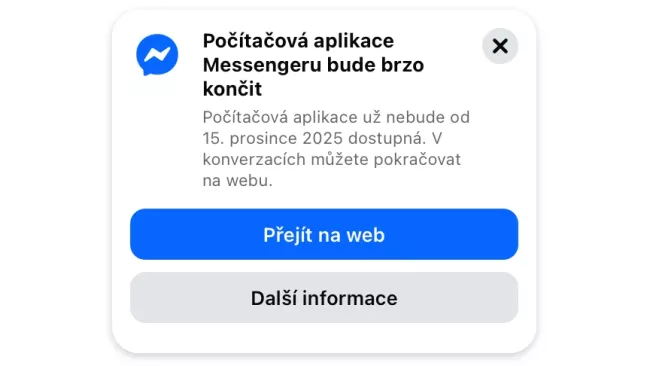 Facebook Messenger končí v aplikaci pro Mac a Windows