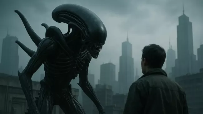 Ilustrace na téma sci-fi Vetřelec