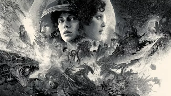 Panorama motivů z filmu Vetřelec