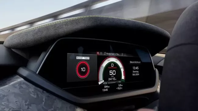Časový ukazatel režimu boost ve voze Audi