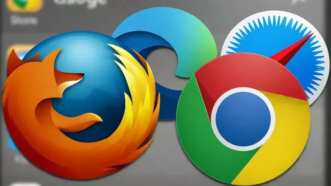 Koláž z log nejpoužívanějších internetových prohlížečů