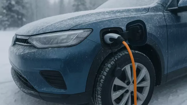 Nabíjení elektromobilu v zimních podmínkách