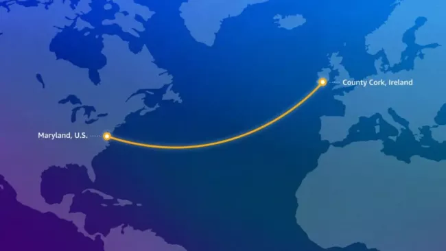 Trasa podmořského kabelu AWS