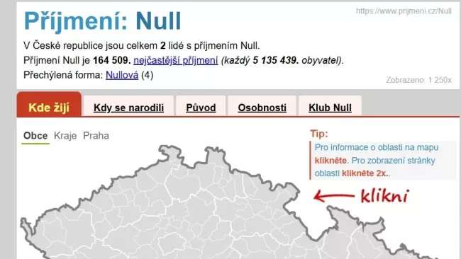 Webová služba Prijmeni.cz