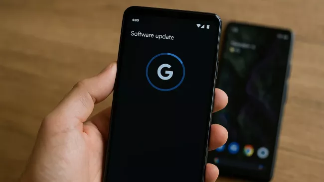 Na smartphonu běží aktualizace Google služeb