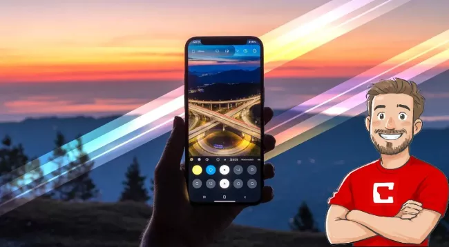 Mobilní telefon a focení pozadí