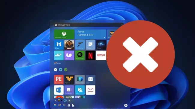 Pracovní plocha Windows a symbol Stop