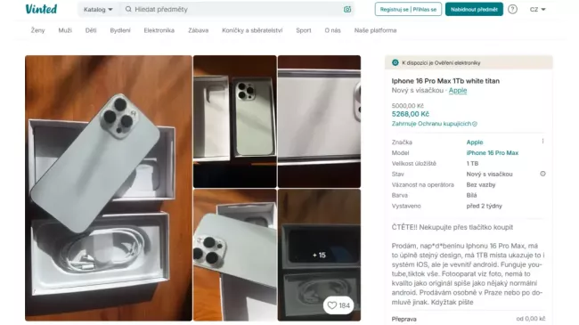 iPhone fake prodej