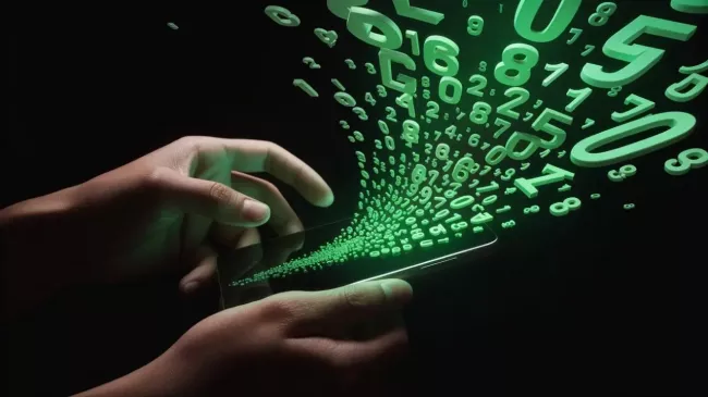 Symbolický obrázek naznačující, jak ze smartphonu unikají data