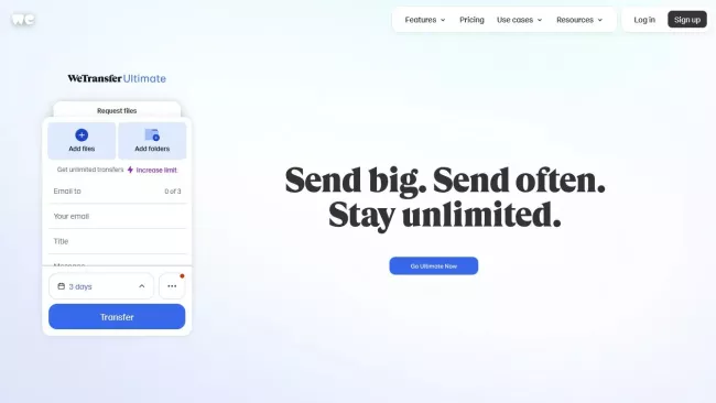Sdílení souborů přes službu WeTransfer