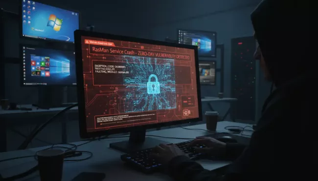 Hacker útočí na systémy Windows