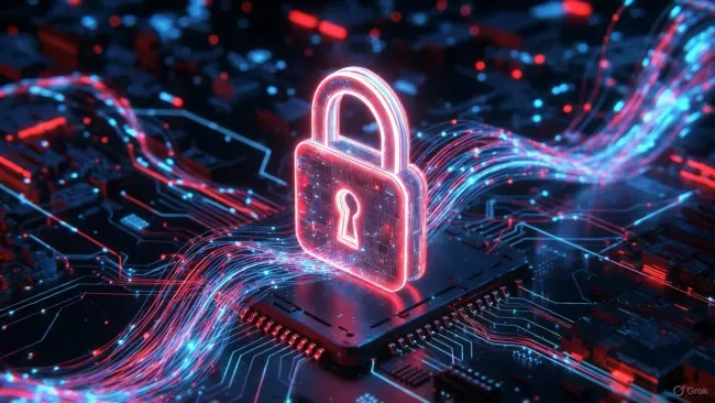 Visací zámek navozující symboliku online bezpečnosti