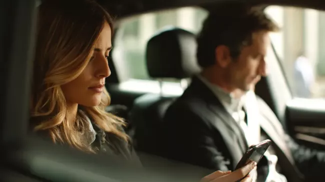 Spolujezdec se smartphonem