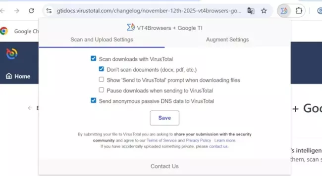 Prostředí doplňku VT4Browsers
