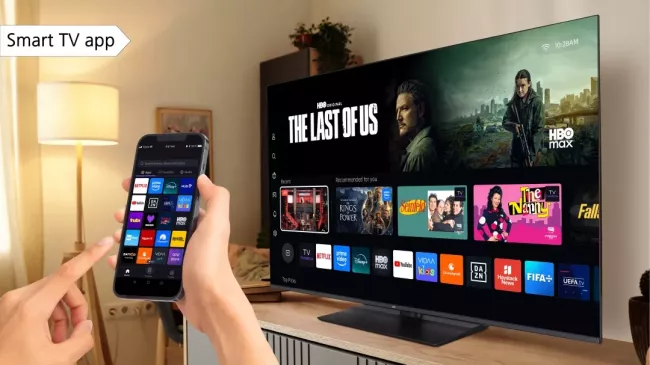 Chytrý televizor a ovládací aplikace na mobilu