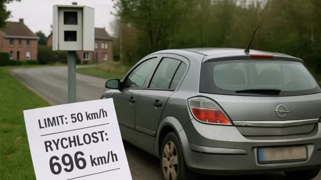 Vozidlo bylo změřeno radarem
