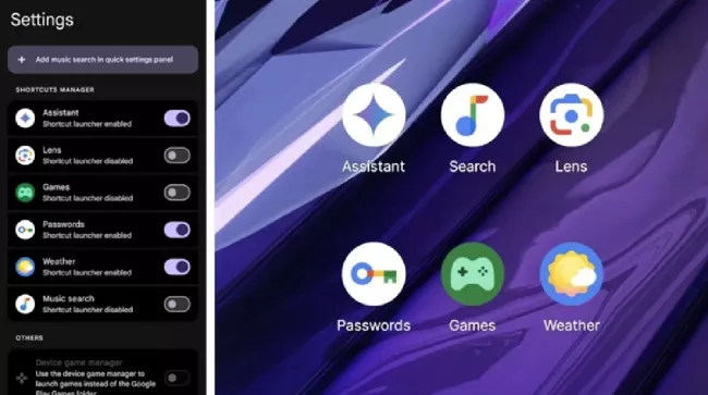 Prostředí aplikace Launcher