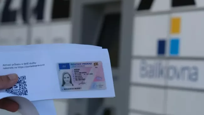 Zásilka s novým řidičákem