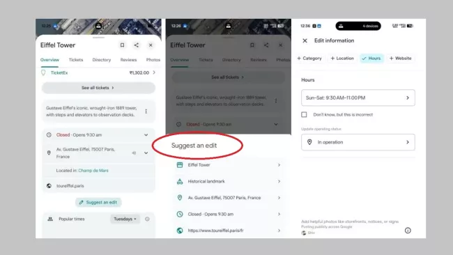Nová funkce Map Google pro editaci detailů